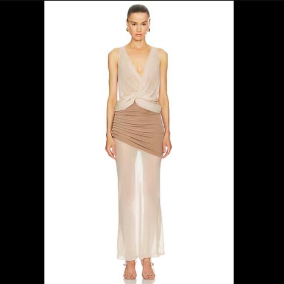 L'Academie by Marianna Marin Midi Dress Red and Pink‎ Size Small - Picture 3 of 9